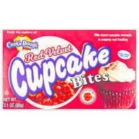 Red Velvet Cupcake Bites Theatre Pack Front, cookie dough bites, red velvet, red velvet cupcake