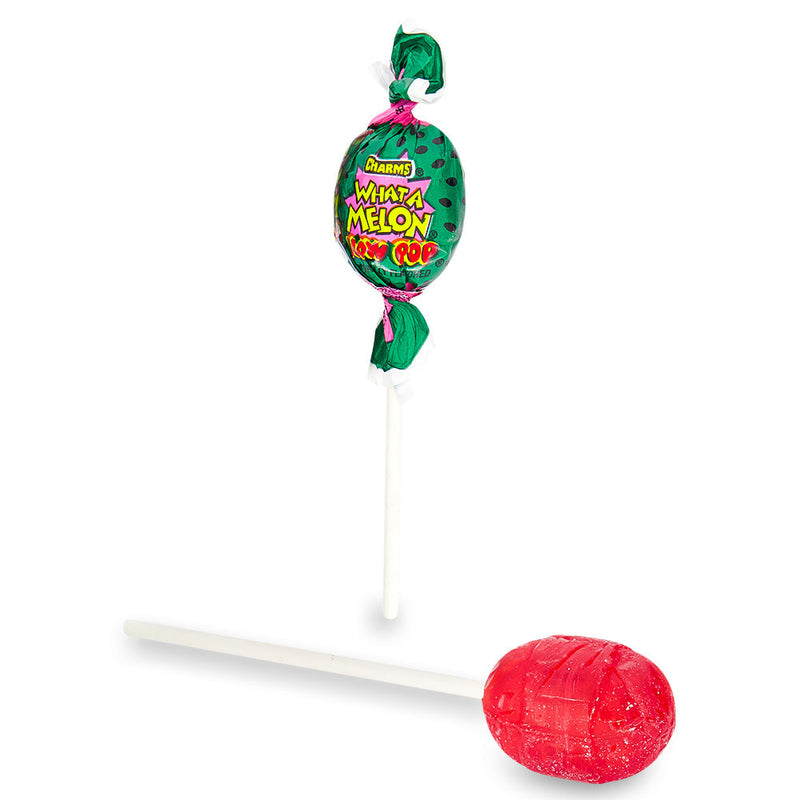 Charms Blow Pop What A Melon Open, charms lollipop, charms pop, bubble gum lollipop, watermelon lollipop, watermelon candy, retro candy, nostalgic candy
