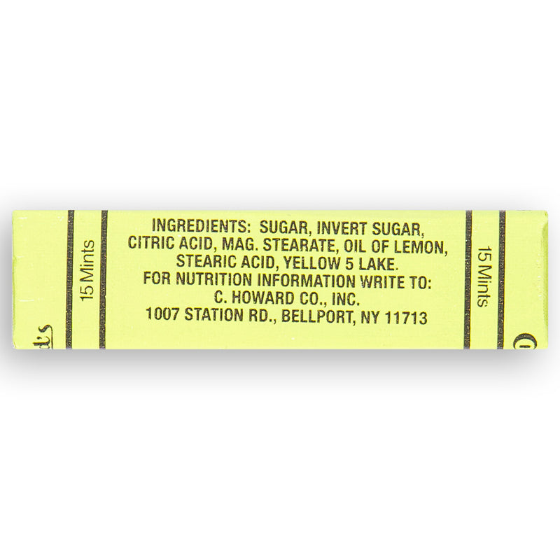 Choward's Lemon Candy Back, Chowards, Lemon Candy, Chowards Candy