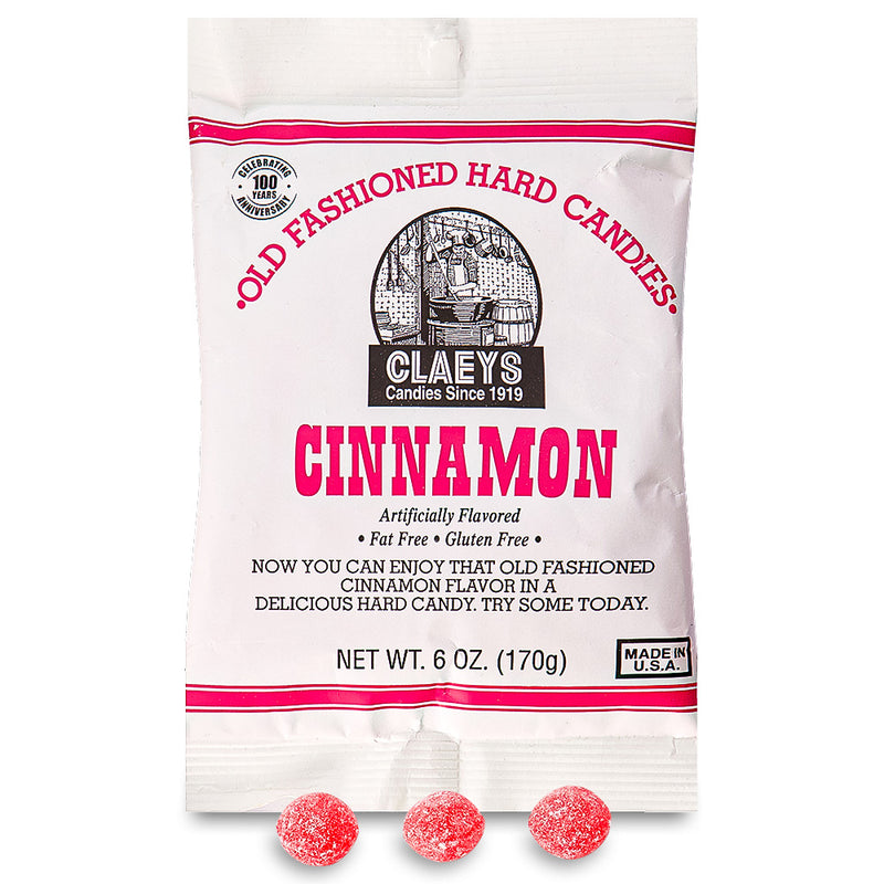 Claeys Cinnamon Old Fashioned Hard Candies Opened, Hard Candies, Claeys Hard Candies, Cinnamon Hard Candy, Cinnamon Candy