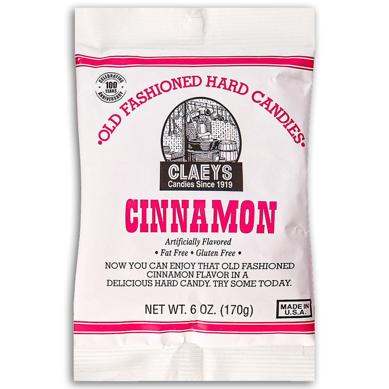 Claeys Cinnamon Old Fashioned Hard Candies Front, Hard Candies, Claeys Hard Candies, Cinnamon Hard Candy, Cinnamon Candy
