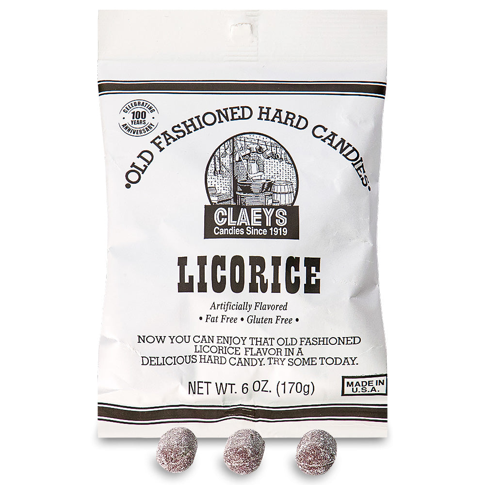 Claeys Licorice Old Fashioned Hard Candies Opened, Hard Candies, Claeys Hard Candies, Licorice Hard Candy, Licorice Candy