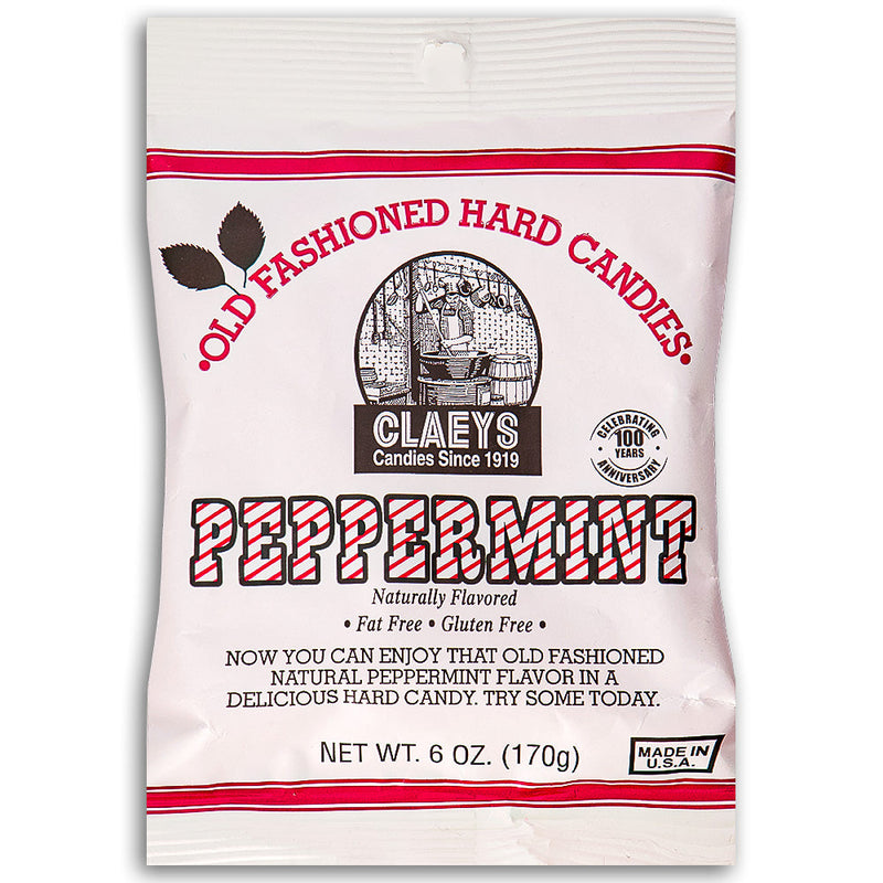 Claeys Peppermint Old Fashioned Hard Candies Front, Claeys Peppermint Old Fashioned Hard Candies, World of winter enchantment, Cool, refreshing breeze of the holidays, Mini snowfall of peppermint goodness, Burst of invigorating flavor, Snowflakes dancing and sleigh bells ringing, Spreading holiday cheer, Minty coolness, Winter wonderland, Holiday magic and festive delight, claeys, claeys candy, old fashioned candy, hard candy, hard candies, old fashioned hard candy, peppermint candy