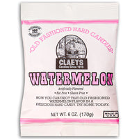 Claeys Watermelon Old Fashioned Hard Candies Front, Hard Candies, Claeys Hard Candies, Watermelon Hard Candy, Watermelon Candy
