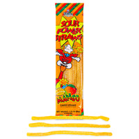 Sour Power Straws Mango 1.75oz Candy Opened - Sour Candies