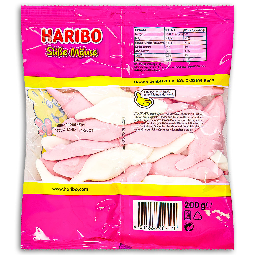  Haribo Sube Mause Candy - 200g Nutrition Facts Ingredients, Haribo Sube Mause Candy, Mouse-shaped Gummies, Fruity Flavors, Sweet Delights, Whimsical Candy, Squeak-tacular