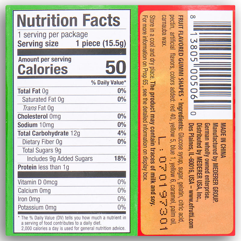 efrutti Gummi Pizza Candy Back, Gummy Candy, Gummy Snacks, eFrutti Gummi Pizza, Gummy Pizza