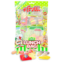 eFrutti Sour Lunch Bag Open, eFrutti Sour Lunch Bag, Symphony of sour delights, Tangy excitement, sour sensation, Assortment of gummy treats, Perfect balance of sweetness and sourness, Sour candy aficionado, sour cravings, efrutti, efrutti gummy, efrutti gummies