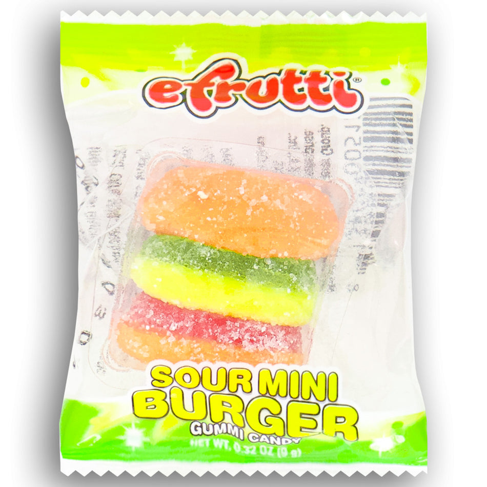 efrutti Gummi Sour Burger Candy Front