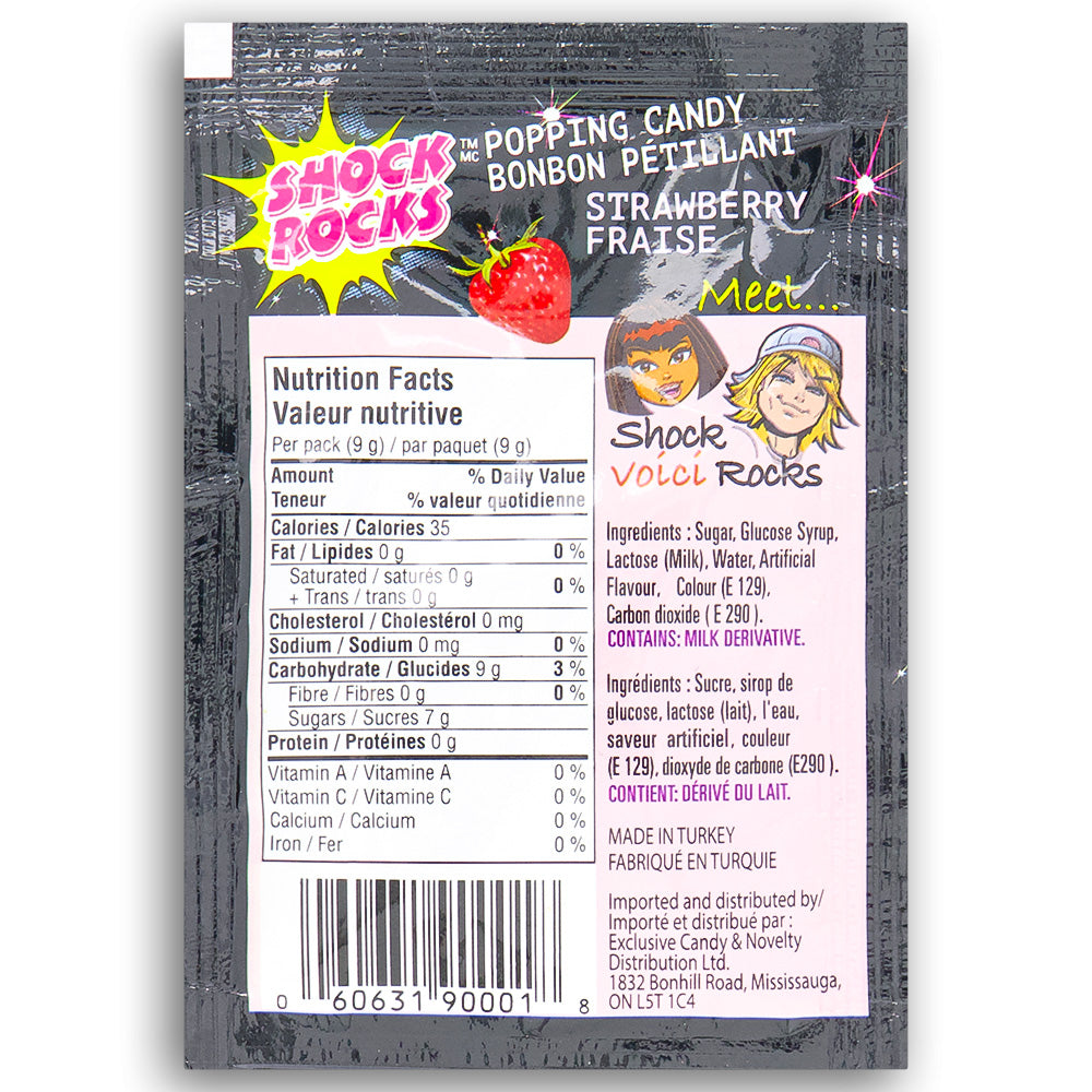 Shock Rocks Popping Candy Strawberry | Candy Funhouse