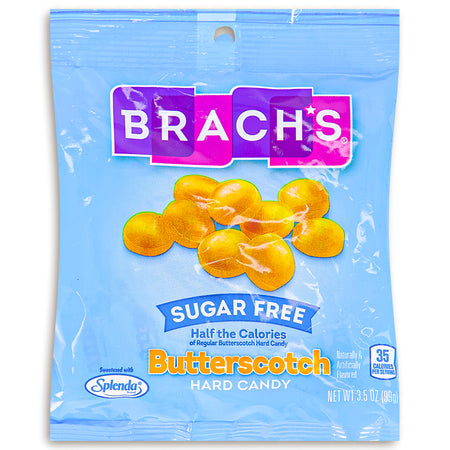 Brach's Sugar Free Butterscotch Front, Brachs sugar free hard candy, sugar free hard candy, butterscotch hard candy, sugar free butterscotch hard candy