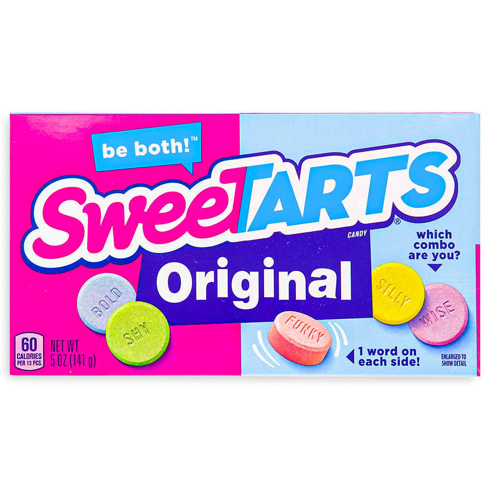 Sweetarts Candy Theatre Pack 5oz front, ​​sweetarts, sweetarts candy, classic candy, sweet and tart candy