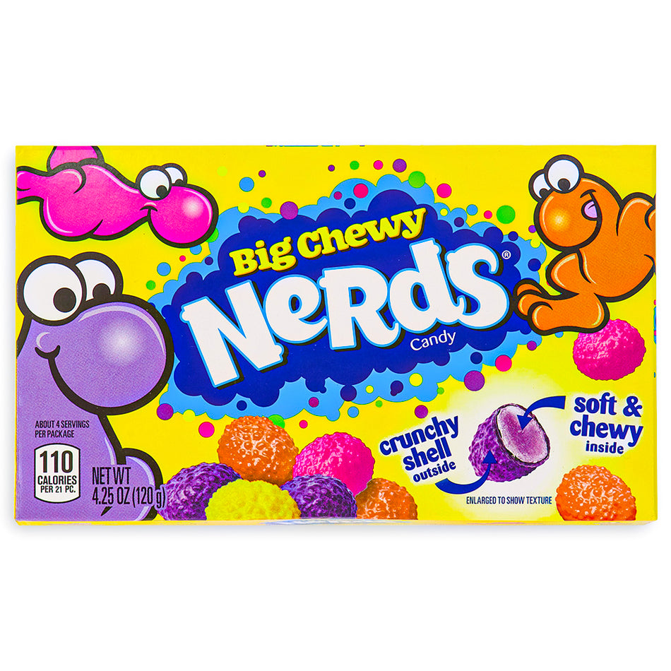 Nerds Big Chewy Theater Box 4.25oz Front, nerds candy, big chewy nerds candy, chewy nerds candy, chewy candy