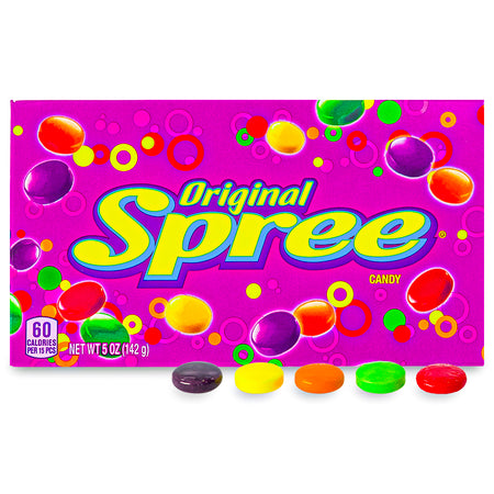 Original Spree Candy Theater Pack 5oz Opened, Spree Candy, Spree Hard Candy, Tart Candy, Sweet Candy