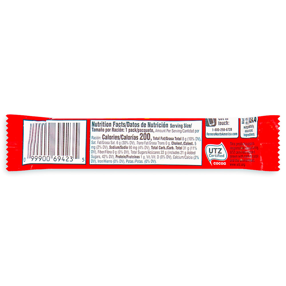 100 Grand Chocolate Bar Back View - American Chocolate Bars - Nutritional Facts - Ingredients