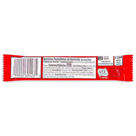 100 Grand Chocolate Bar Back View - American Chocolate Bars - Nutritional Facts - Ingredients