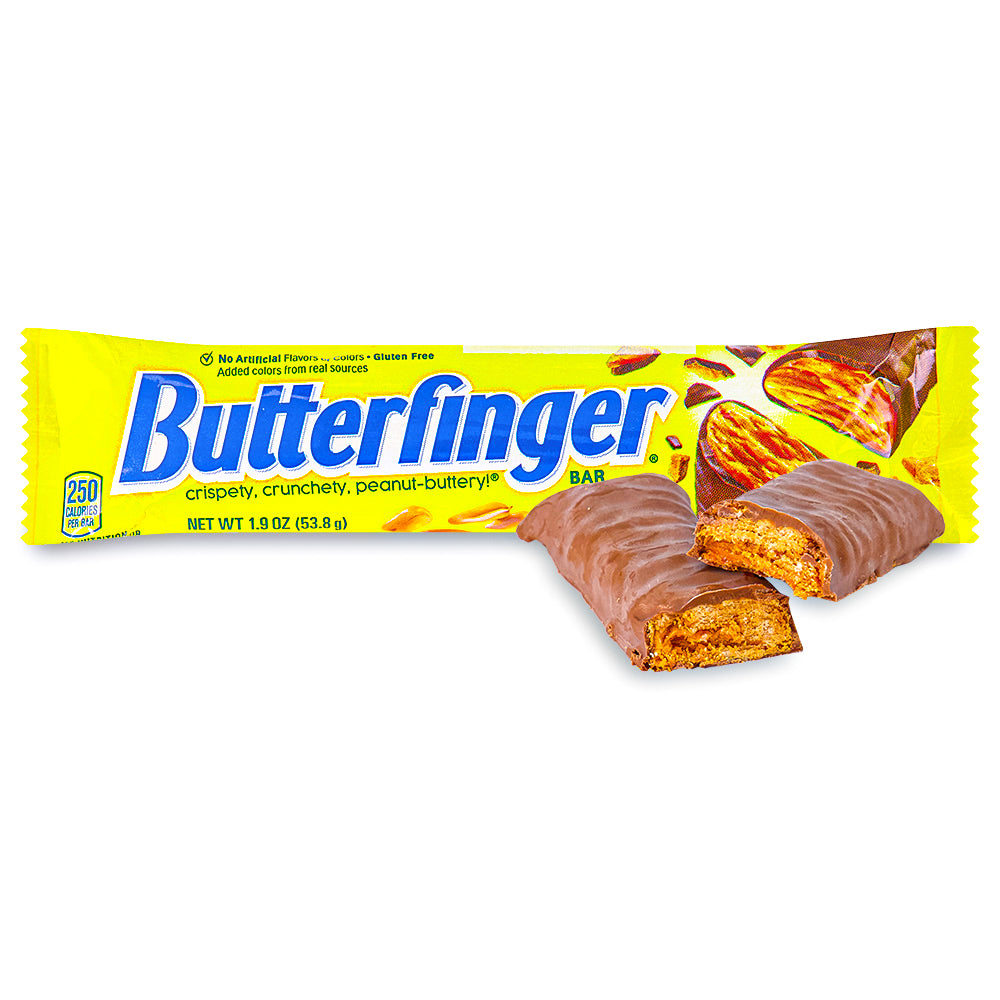 Butterfinger Bar Chocolate Opened, Butterfinger chocolate bar, butterfingers