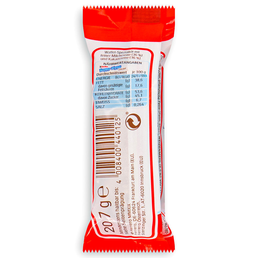 Kinder Happy Hippo Cocoa Cream Biscuits - 20.7g Nutrition Facts Ingredients, Kinder Happy Hippo Cocoa Cream Biscuits, delightful crunch, cocoa bliss, snack enthusiasts, flavor explorers, joyful and delicious, sweetness