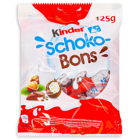 Kinder Schoko Bons - 125g, Kinder Schoko Bons, Kinder chocolate, creamy milk chocolate, hazelnut surprise, candy lover, flavor explorer, pocket-sized indulgence, scrumptious adventure