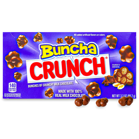 Buncha Crunch Theatre Pack Opened, Buncha Crunch chocolate, Crunch chocolate