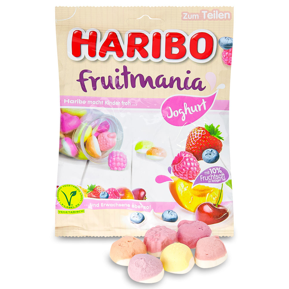 Haribo Fruitmania Joghurt Candy - 175 g, Haribo Fruitmania Joghurt Candy, taste bud adventure, fruity goodness, creamy yogurt twist, tiny treasure trove, luscious yogurt coating, sweet and tangy, fruity fiesta