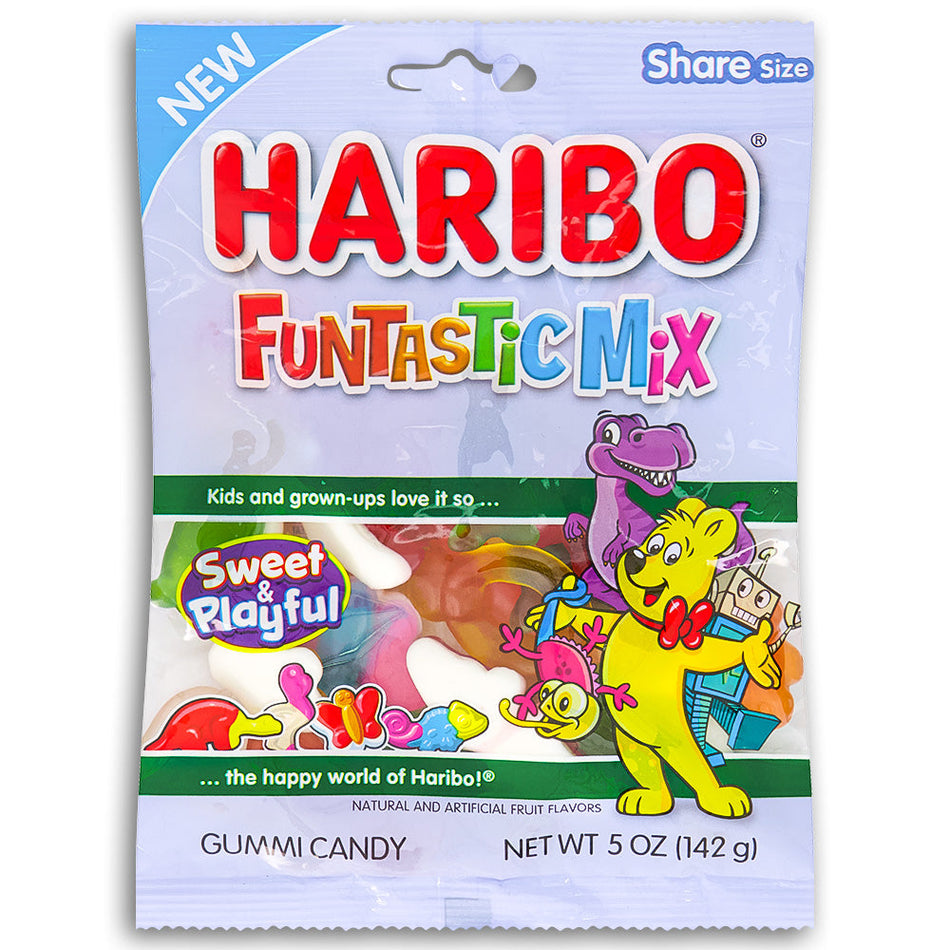 Haribo Funtastic Mix - 5oz, Haribo Funtastic Mix, candy adventure, playful gummies, tickle your taste buds, brighten your day, sweet, sour, fizzy varieties, surprise, candy buffet, movie night, candy fun