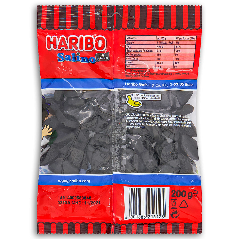 Haribo Salino Licorice Candy-200 g Nutrition Facts Ingredients, Haribo Salino Licorice Candy, Licorice Wheels, Sweet and Salty, Playful Flavors, Whimsical Journey, Satisfy Your Sweet Tooth