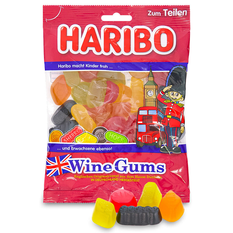 Haribo Wine Gums - 200 g, Haribo Wine Gums, wine gum candy, fruity flavors, flavor fiesta, chewy candy, candy celebration, haribo, haribo gummy, haribo gummies, german candy, sour gummy, sour gummies, german gummies, gummies, gummy candy, best gummies
