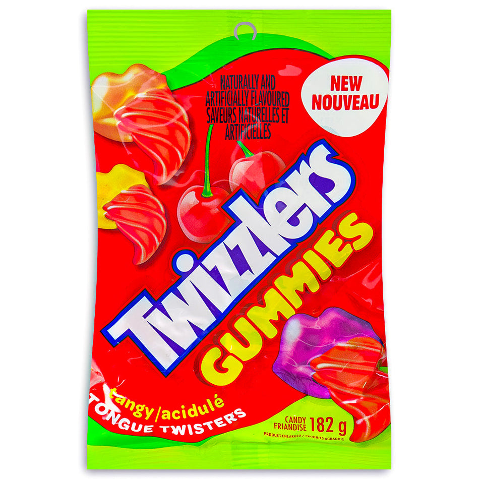 Twizzlers Gummies Tangy Tongue Twisters 182g Front, Twizzlers Gummies Tangy Tongue Twisters, Flavor-Packed Party, Zesty Goodness, Tangy Treats, Lemon, Grape, Cherry, Fun for Your Taste Buds, Fruity Bite, Taste Sensation, Shareable Delights, Tangy Tango, twizzler, twizzlers, twizzlers licorice, twizzler licorice, twizzlers candy, twizzler candy