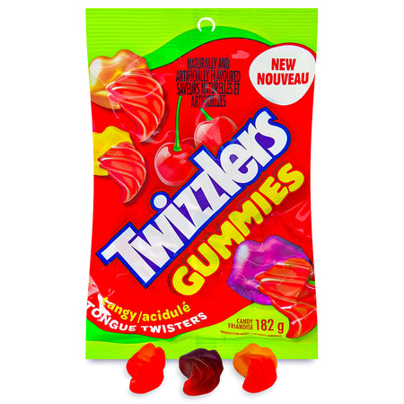 Twizzlers Gummies Tangy Tongue Twisters 182g, Twizzlers Gummies Tangy Tongue Twisters, Flavor-Packed Party, Zesty Goodness, Tangy Treats, Lemon, Grape, Cherry, Fun for Your Taste Buds, Fruity Bite, Taste Sensation, Shareable Delights, Tangy Tango, twizzler, twizzlers, twizzlers licorice, twizzler licorice, twizzlers candy, twizzler candy