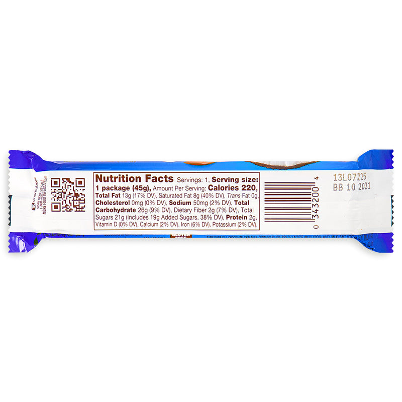 Almond Joy  - American Chocolate Bars -  Back - Nutritional Facts - Ingredients