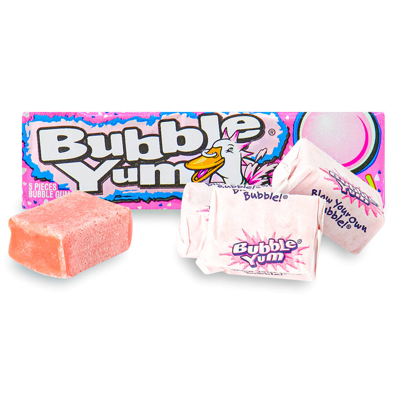 Bubble Yum Original Bubble Gum - 5 pieces, Bubble Yum Original Bubble Gum, Classic Bubblegum Flavor, Chewy Delight, Bubble-Popping Fun, Nostalgic Gum, Soft Texture, Mouthwatering Taste, Fun and Whimsical, Chew-Tastic Adventure, Bubbles Galore, bubble yum, bubble yum bubble gum, bubble gum