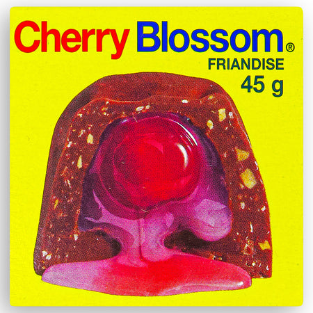 Cherry Blossom Candy 45g Front, Cherry Chocolate, Cherry Blossom Candy, Canadian Candy, Canadian Chocolate