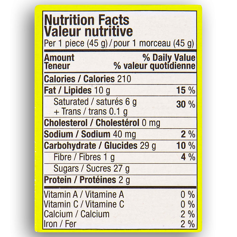Cherry Blossom Candy 45g Back, Cherry Chocolate, Cherry Blossom Candy, Canadian Candy, Canadian Chocolate