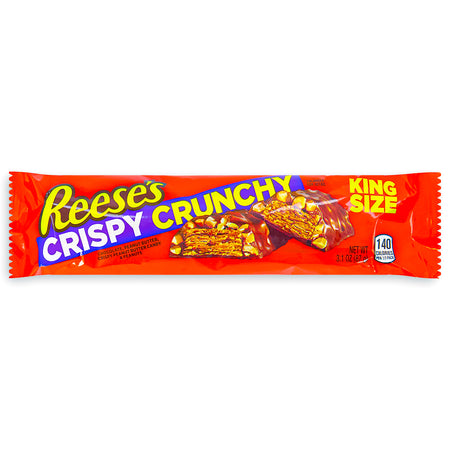 Reese's Crispy Crunchy King Size 3.1oz Front, Reeses, reeses chocolate, reeses cups, reeses peanut butter cups, peanut butter cups, reeses crispy crunchy
