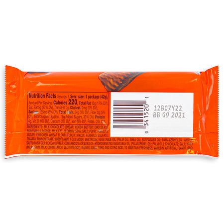 Reeses Sticks 42g Chocolate Back - Nutritional Facts - Ingredients