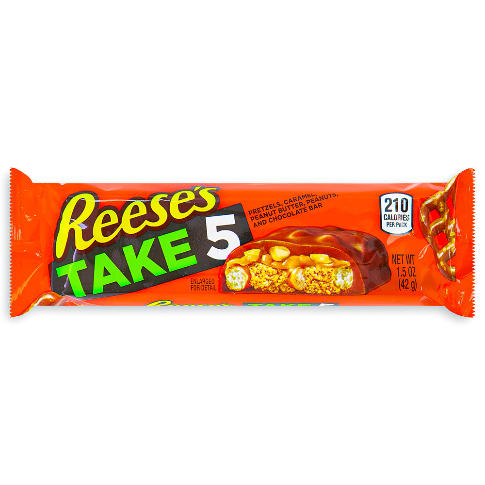 Reese's Take 5 Candy Bar  42g Front, Reeses, reeses chocolate, reeses cups, reeses peanut butter cups, peanut butter cups, take 5 candy bar, reeses take 5