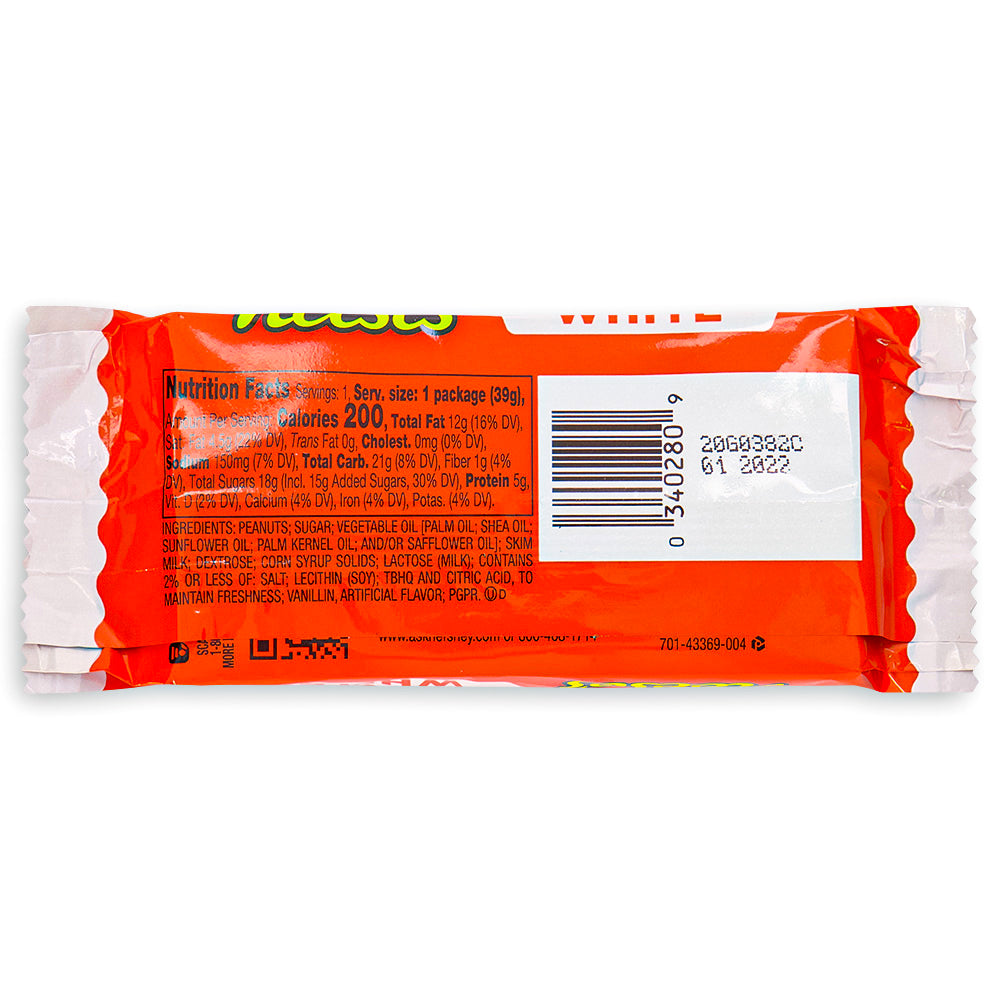 Reese's White Peanut Butter Cups 39g Back - White Chocolate from Reese's - Nutritional Facts - Ingredients