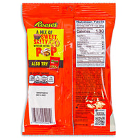 Reese's Popped Snack Mix - 4oz Back Ingredients Nutrition Facts, Reese's Popped Snack Mix, Nutty and Crunchy, Chocolatey Adventure, Reese's Mini Peanut Butter Cups, Reese's Pieces Mix, Mini Pretzels, Flavor Explosion, Snack Time Delight, Road Trip Snacks, Netflix Binging Snacks, reeses peanut butter cups, reeses chocolate, reeses cups, reeses peanut cups