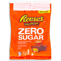 Reese's Sugar Free Peanut Butter Cups Miniatures Peg Bag 3oz Front, Reeses, reeses chocolate, reeses cups, reeses peanut butter cups, peanut butter cups, sugar free chocolate, sugar free reeses, sugar free reeses peanut butter cups, reeses sugar free peanut butter cups