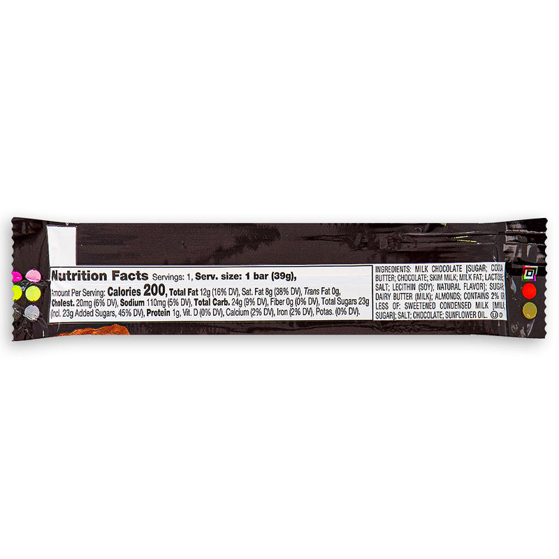 Skor Chocolate Bar Back, skor chocolate, skor, chewy chocolate bar, canadian chocolate, canadian candy, canadian chocolate bar