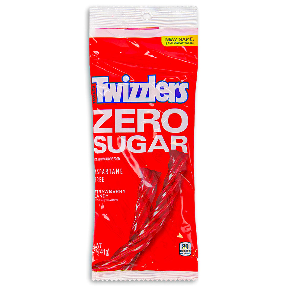Twizzlers Strawberry Twists Sugar Free Candy 141 g Front-Twizzlers-Sugar Free Candy-Strawberry Candy