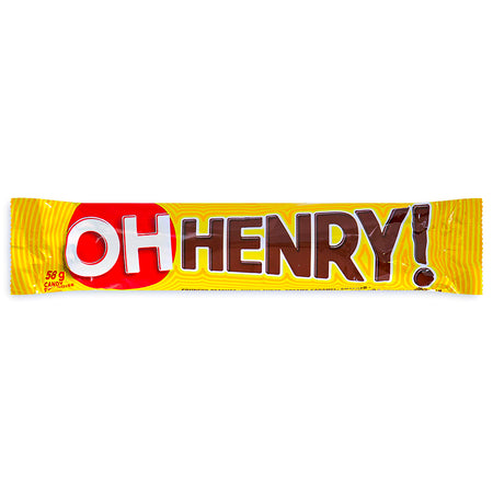 Oh Henry! Chocolate Bar Front, oh henry chocolate, canadian chocolate, oh henry chocolate bar, caramel chocolate, peanut chocolate bar