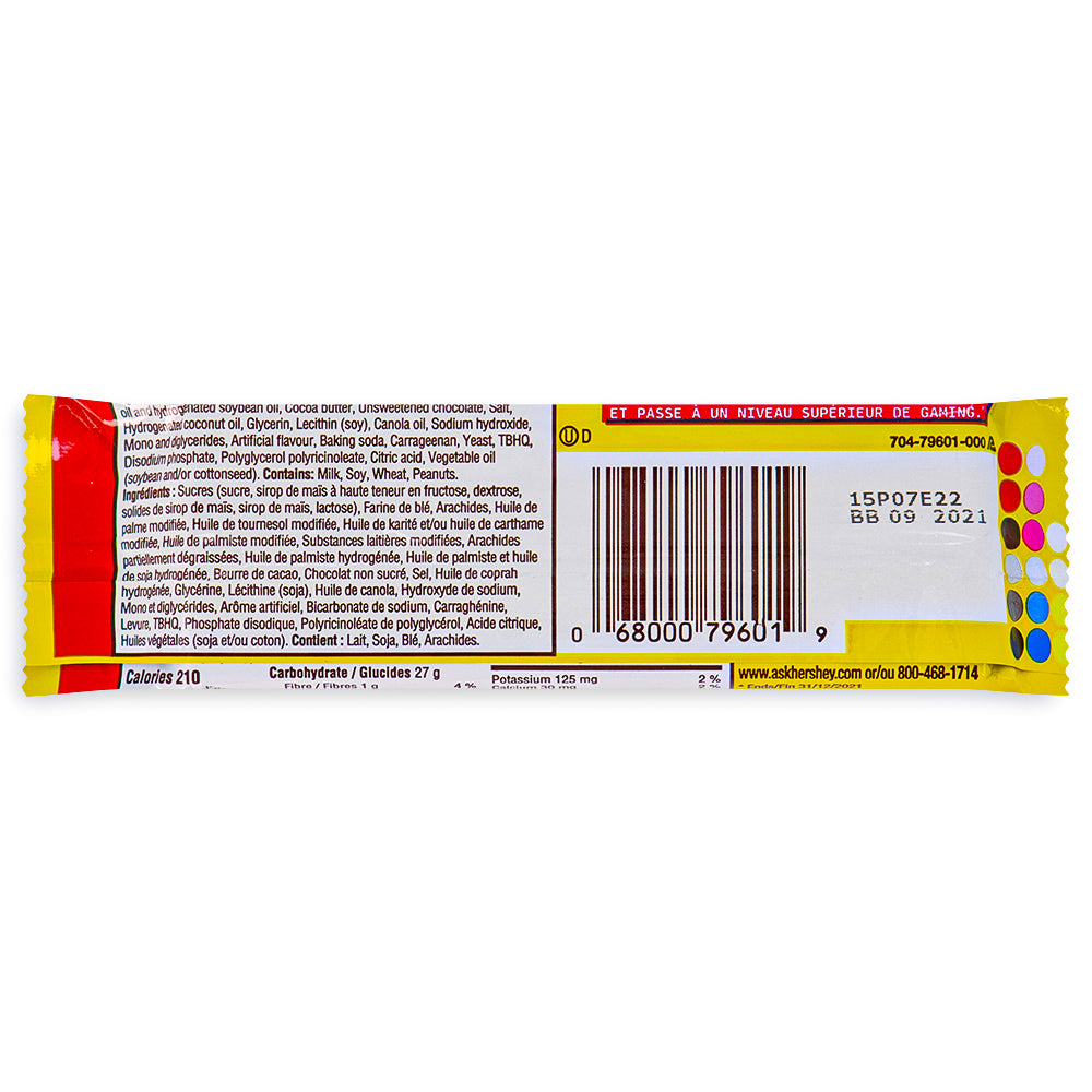 Oh Henry! Level Up 42 g Back - Hershey's Canada - Nutritional Facts - Ingredients