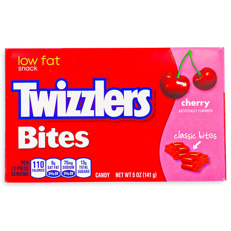 Twizzlers Bites Cherry Theater Pack 5oz Front, Twizzlers Bites Cherry Theater Pack, Cherrylicious Adventure, Sweet and Tangy Flavor, Bite-Sized Wonders, Chewy and Twisted Fun, Movie Snack, Twist of Joy, Share with Friends, Cherrylicious Fun, Endless Delight, twizzler, twizzlers, twizzlers licorice, twizzler licorice, twizzlers candy, twizzler candy