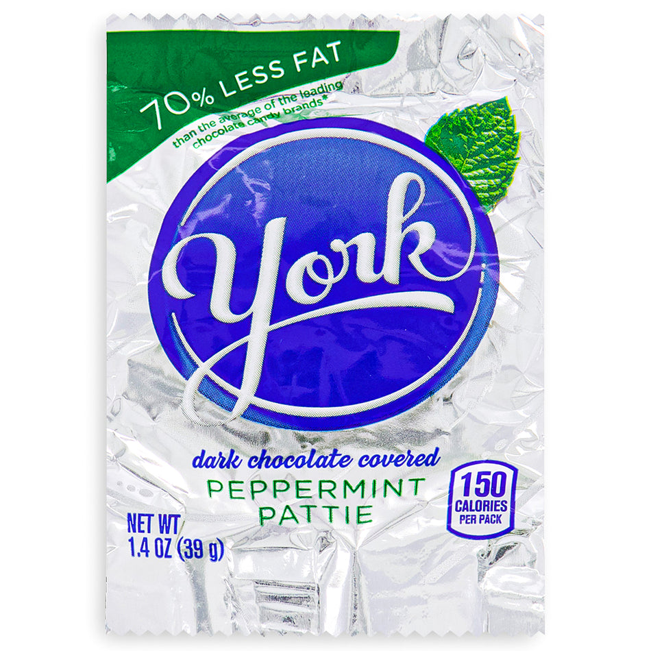 York Peppermint Pattie 39 g Front, york peppermint patty, york patty, peppermint patty, mint dark chocolate, dark chocolate, mint chocolate