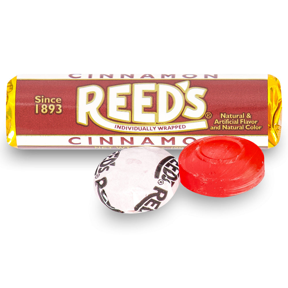 Reed's Cinnamon Candy Rolls Open, reeds candy, reeds candy rolls, cinnamon candy, retro candy, nostalgic candy, nostalgia candy