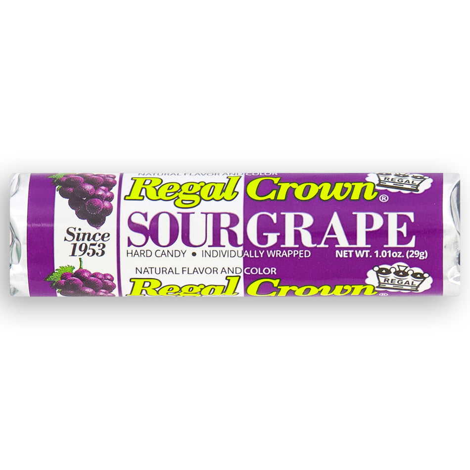 Regal Crown Sour Grape Candy Rolls Front