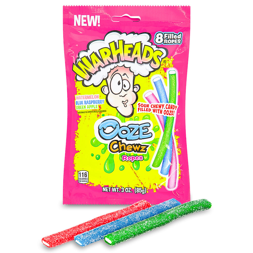 Warheads Ooze Chewz Ropes 3oz Opened Warheads Candy