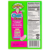 Warheads Ooze Chewz Theater Box 3.5oz Back Ingredients Nutrition Facts, Warheads Ooze Chewz, Sour Candy Delight, Chewy Fruit Candies, Tongue-Tingling Sourness, Flavor-Packed Treats, Fruity Ooze, Whimsical Flavor Adventure, Taste Bud Rollercoaster, Bite-Sized Candies, Sour and Sweet Combo, warheads, warheads candy, warheads sour candy, sour candy